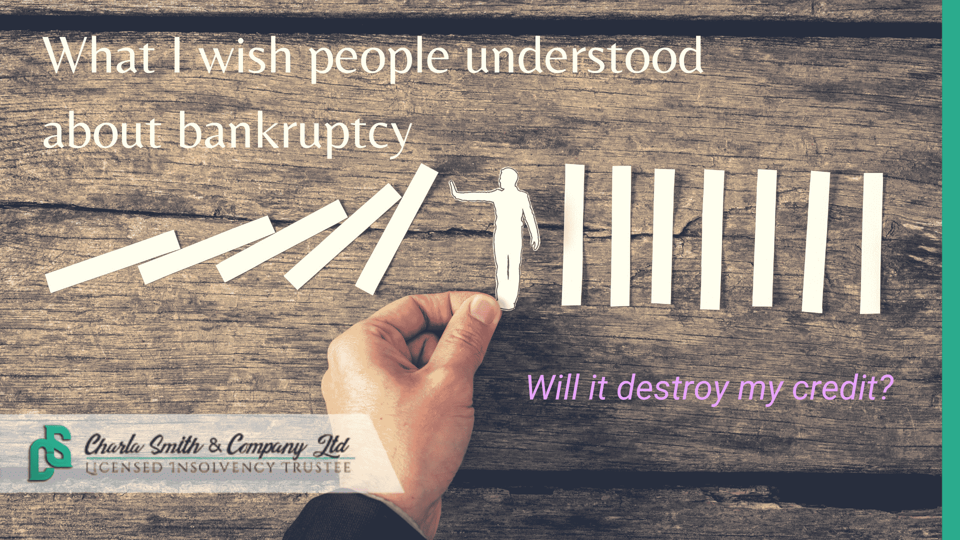 What I Wish People Understood About Bankruptcy | Will it destroy my credit?