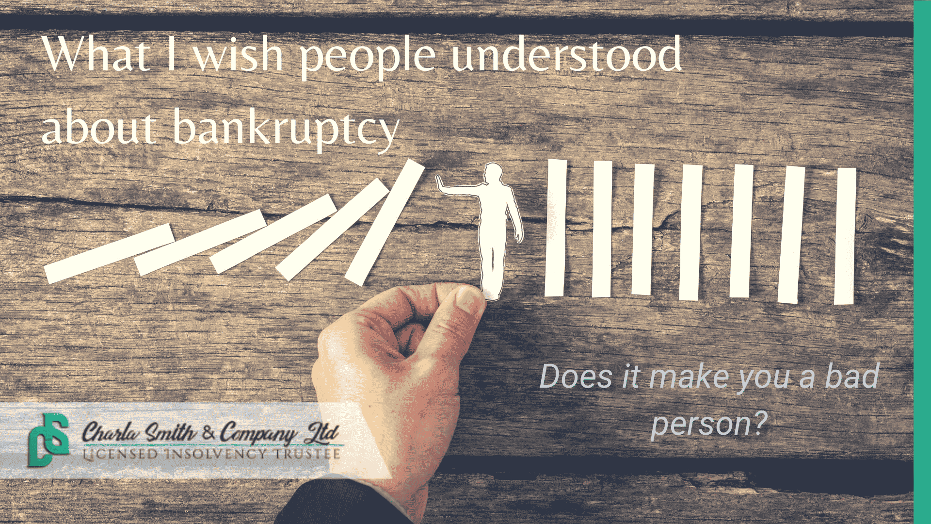 What I Wish People Understood About Bankruptcy | Does it make you a bad person?