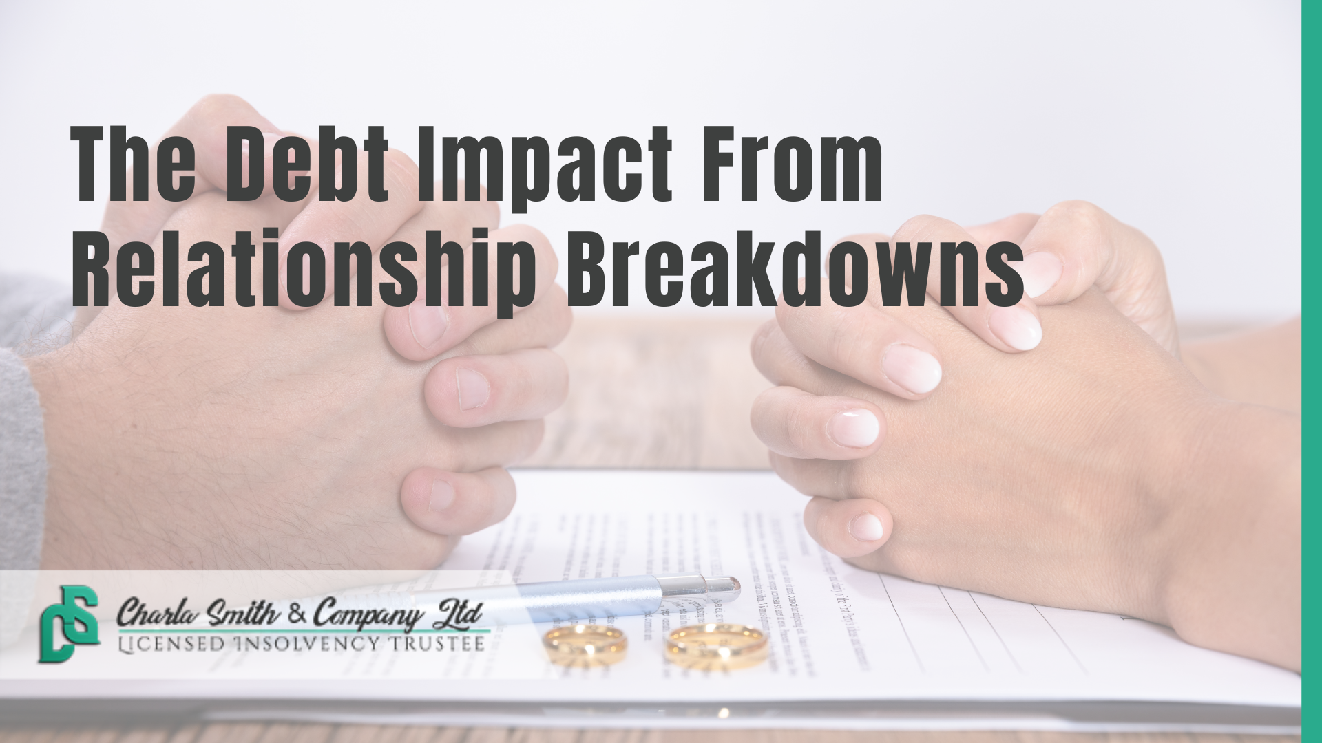 The Debt Impact From Relationship Breakdowns